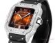 THB Factory Cartier Ice Out Santos Swiss Copy Watches Brown Gradient Dial 39.8mm Men (8)_th.jpg